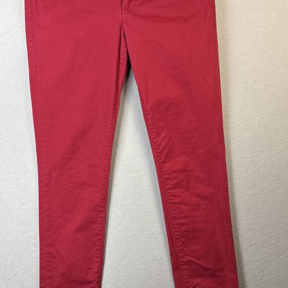 Juicy Couture Vintage Y2K Red Skinny Pants Womens Size 4 Gold Buttons Mean Girls - Picture 1 of 8